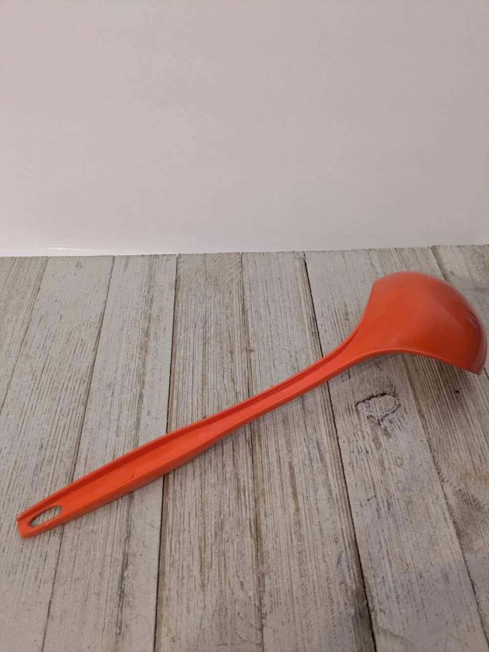 Vintage Foley Orange Nylon Plastic Ladle Dipper Spoon 11 1/2